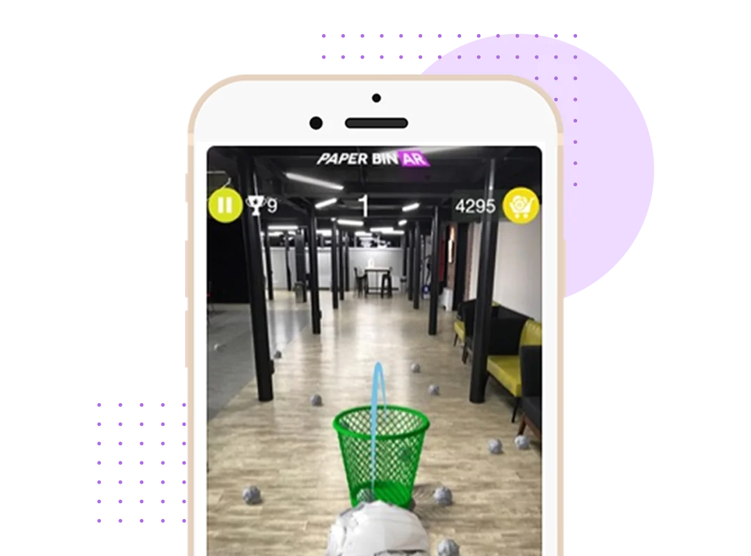 AR Gaming Application (Paperbin)